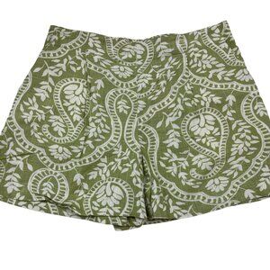 Industry Republic Green/White Magnified Paisley Shorts - Pull On - S/P - NWT